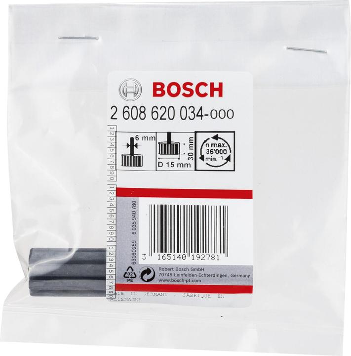 Produktbild Bosch Professional Zubehör Aufnahmeschaft für Schleifhülsen, 15 mm, 30 mm, für Geradschleifer