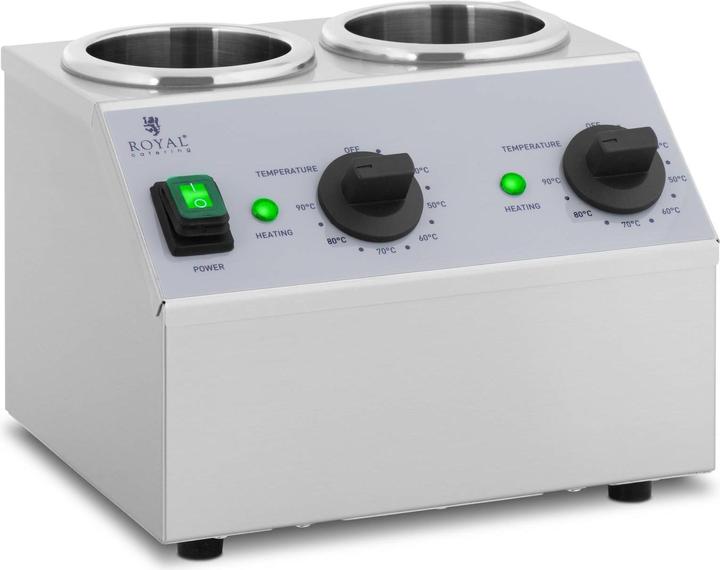 Produktbild Royal Catering Sossenwärmer Saucenwärmer 2 x 1 L Flaschen Saucen warmhalten 40 - 90 °C 400 W