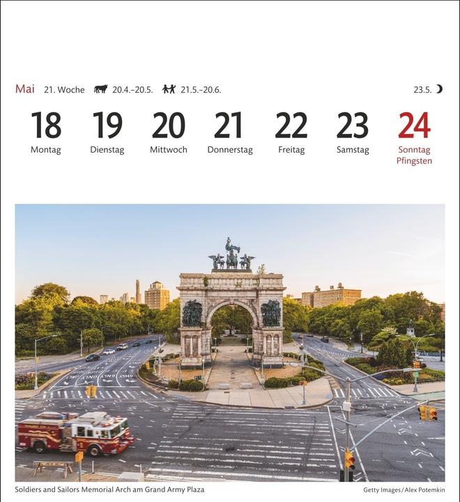 Produktbild Harenberg New York Sehnsuchtskalender 2026 - Wochenkalender mit 53 Postkarten