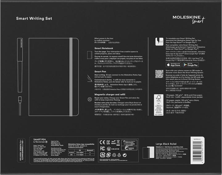 Produktbild Moleskine Smart Writing (135 x 210 mm, Liniert, Harter Einband)