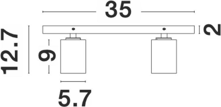 Productafbeelding Nova Luce TOD plafondlamp GU10 triple wit 55x6x12,7cm dimbaar 9012301 (GU10)