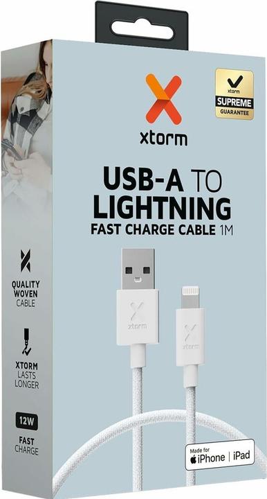 Image du produit Xtorm USB-A -> Lightning 1.0m Go2 Cable white (1 m, 12 W)