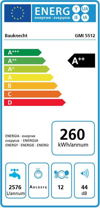 Energie-Label Bauknecht Gmi 5512 Sw