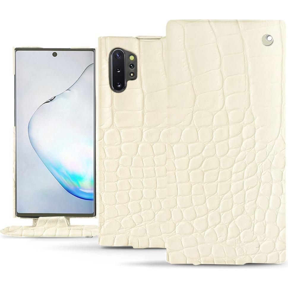 Noreve Lederschutzhülle vertikal (Samsung Galaxy Note 10+), Smartphone Hülle, Weiss