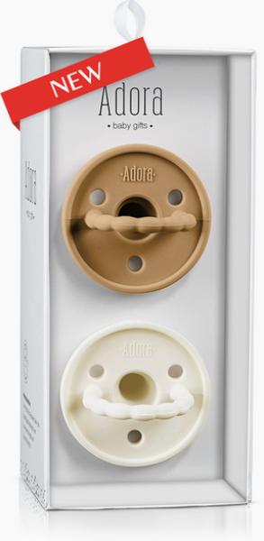 Actual product image Adora Silicone Pacifier Vanilla/Brown (2 x, up to 24 M.)