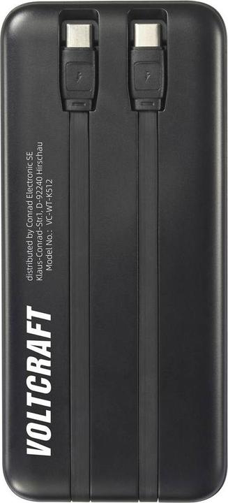 Produktbild Voltcraft VC-WT-K512 Powerbank 10000 mAh Fast Charge LiPo Schwarz Statusanzeig (10000 mAh, 18 W, 37 Wh)