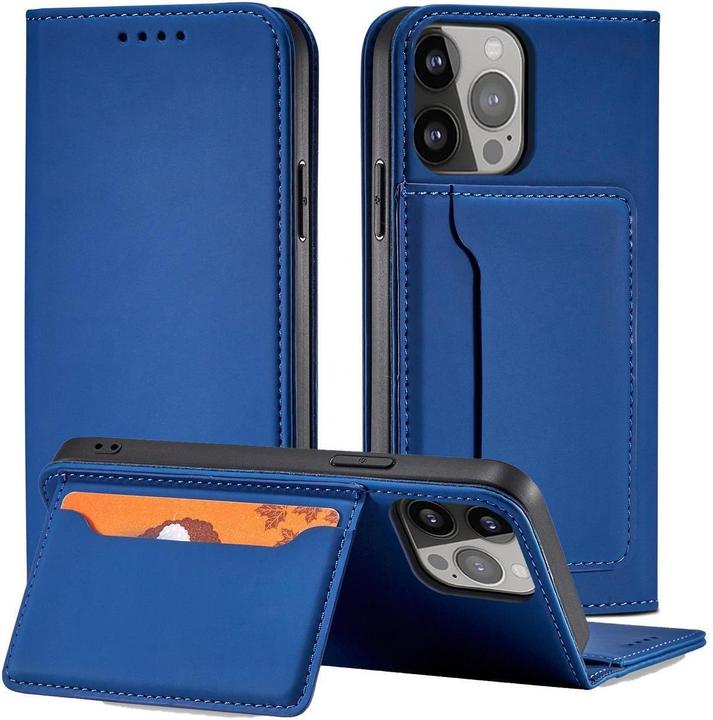 Actual product image Hurtel Magnet Card Case for Samsung Galaxy S23+ flip cover wallet stand blue (Samsung Galaxy S23+)