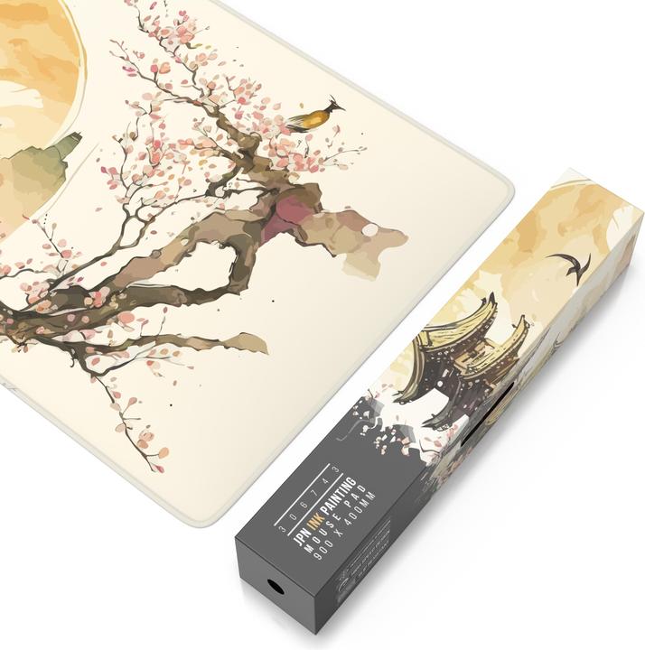 Immagine prodotto Titanwolf Gaming Mauspad, 900 x 400mm XXL Speed Gaming Mausmatte, Mousepad Extragrosse Fläche, Japan Painting (XXL)