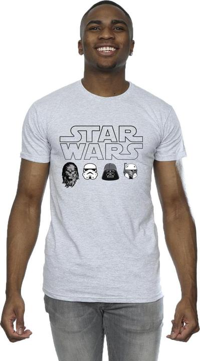 Immagine prodotto Star Wars Character Heads Maglietta Uomo (S)