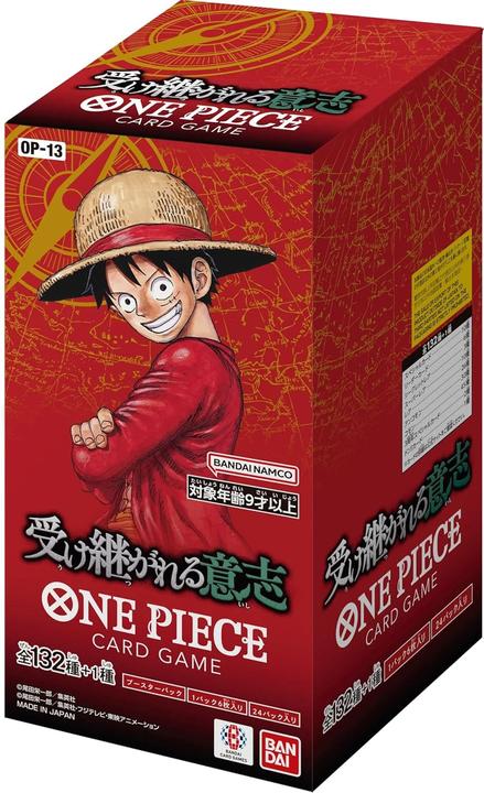 Bandai Carrying on His Will OP-13 Booster Display (24) - One Piece Card Game - JP (Japanisch, Booster Display)
