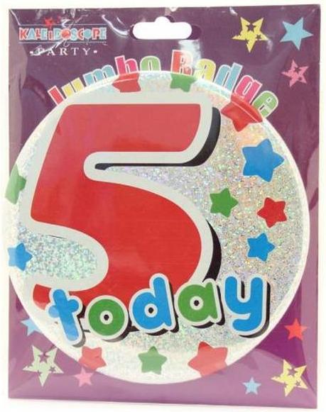 Produktbild Apac Glitzer Abzeichen Today 5. Geburtstag