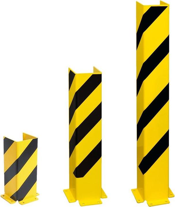 Actual product image Moravia BLACK BULL collision protection U-PROFIL 400 Yellow coated with black stripes