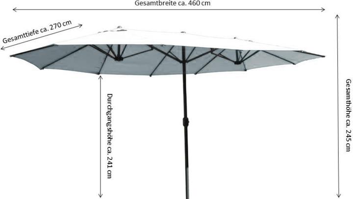 Produktbild Leco Oval-Schirm (2.70 m)