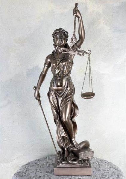 Actual product image Palazzo Justitia Sculpture Goddess Of Justice
