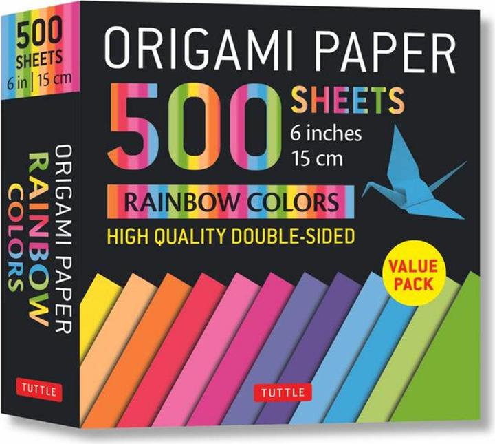 Produktbild Origami Paper 500 Sheets Rainbow Colors 6 inches 15 cm (500x)