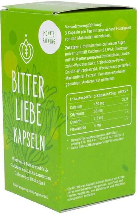 Produktbild Bitterliebe Wertvolle Bitterstoffe (90 Stk., Kapseln, 206 g)