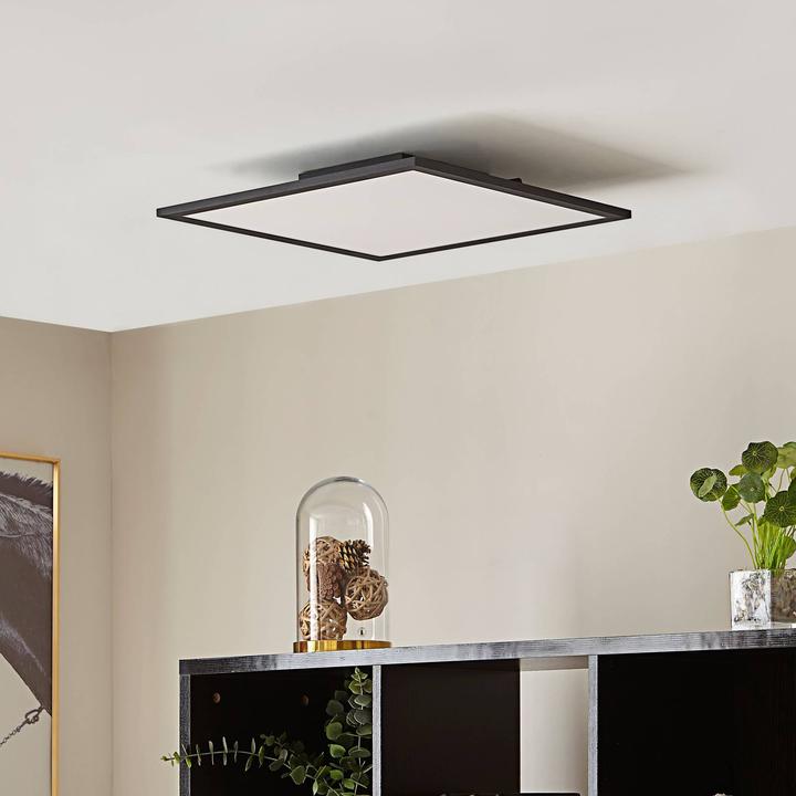 Actual product image Lindby Lamin LED panel square black 39.5 cm (1900 lm)