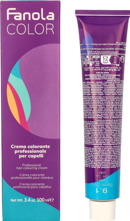 Actual product image Fanola 9*1 Rubio Clarísimo Ceniza 100ml (9.1 Very Light Blond Ash)