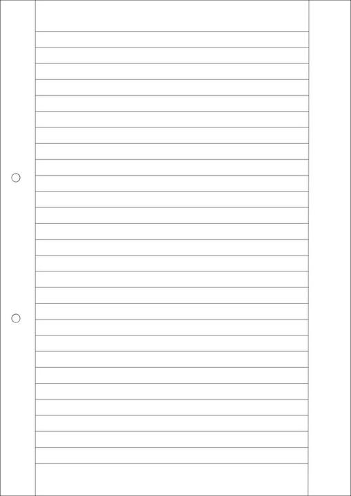 Image du produit Naturaline Feuilles perforées pour couvertures à anneaux (A4, À rayures, Non contraignant)