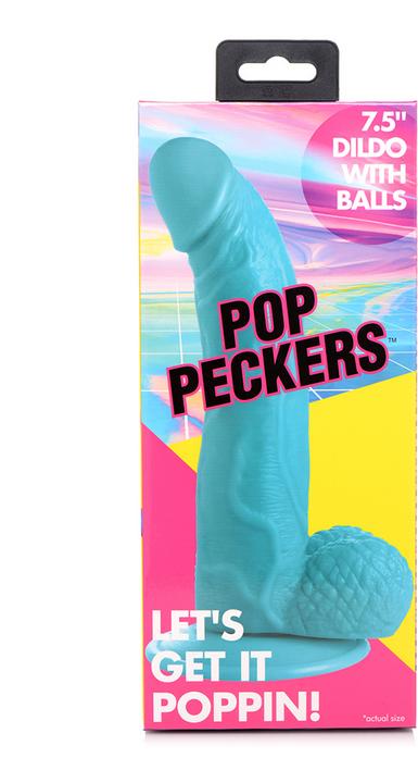 Produktbild Pop Peckers Poppin Dildo 19 cm - Blue