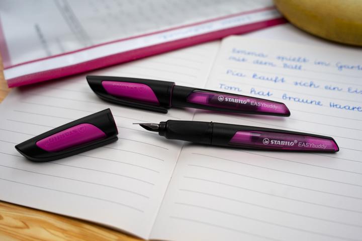 Image du produit STABILO Stylo scolaire EASYbuddy avec plume standard (Noir/Magenta, 1 x)