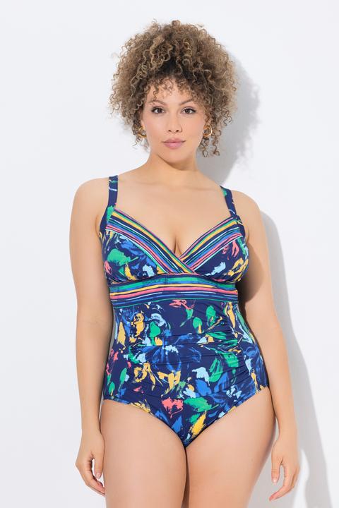 Produktbild Ulla Popken Badeanzug, Softcups, V-Ausschnitt, Powermesh (56)