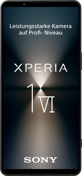 Produktbild Sony Xperia 1 VI (256 GB, Black, 6.50", SIM + eSIM, 5G)