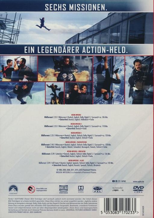 Produktbild Mission Impossible 1-6 (DVD, 2018, Deutsch)