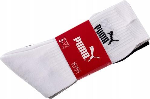 Produktbild Puma Unisex Sport Socken 3er Pack, Mehrfarbig (325 - White / Grey / Black), 39-42 (39 - 42)