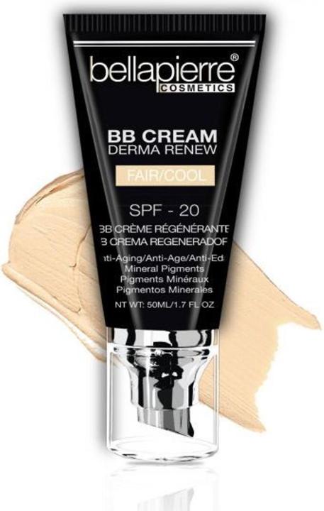 Bellapierre Cosmetics Bellapierre BB Cream SPF 20 Concealer Foundation Moisturizer Non-Toxic Paraben Free Pump Top Applica (Fair Cool)