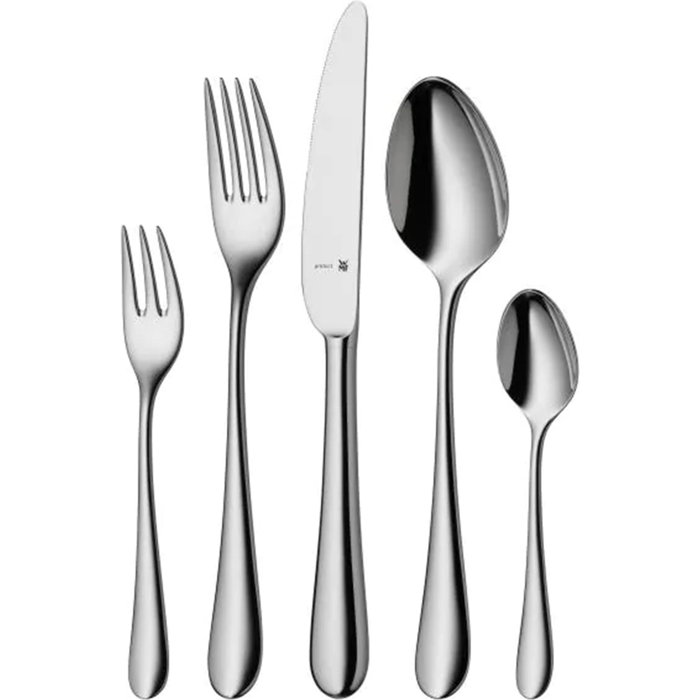 WMF Essbesteck Besteckset 6 Personen Merit 30tlg Edelstahl 18/10 poliert, Besteck, Silber