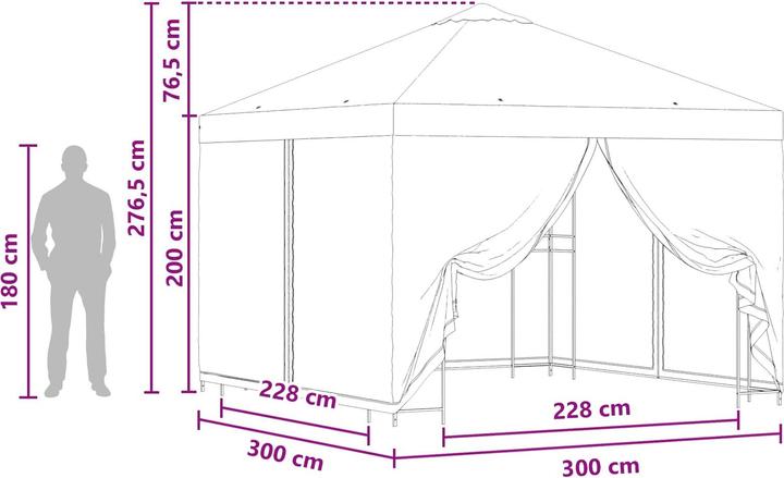 Produktbild vidaXL Garten Pavillon (300 cm, 300 cm)