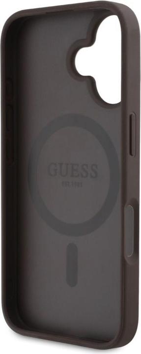 Produktbild Guess Case 4G Circle Classic Logo MagSafe for iPhone 16 brown (Apple iPhone 16)