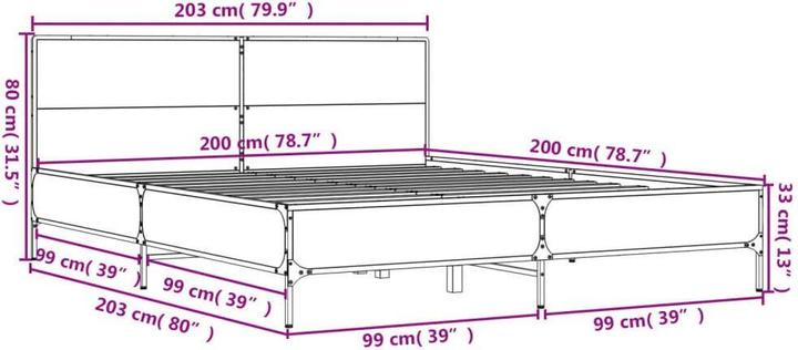 Image du produit vidaXL Bettgestell (200 x 200 cm)