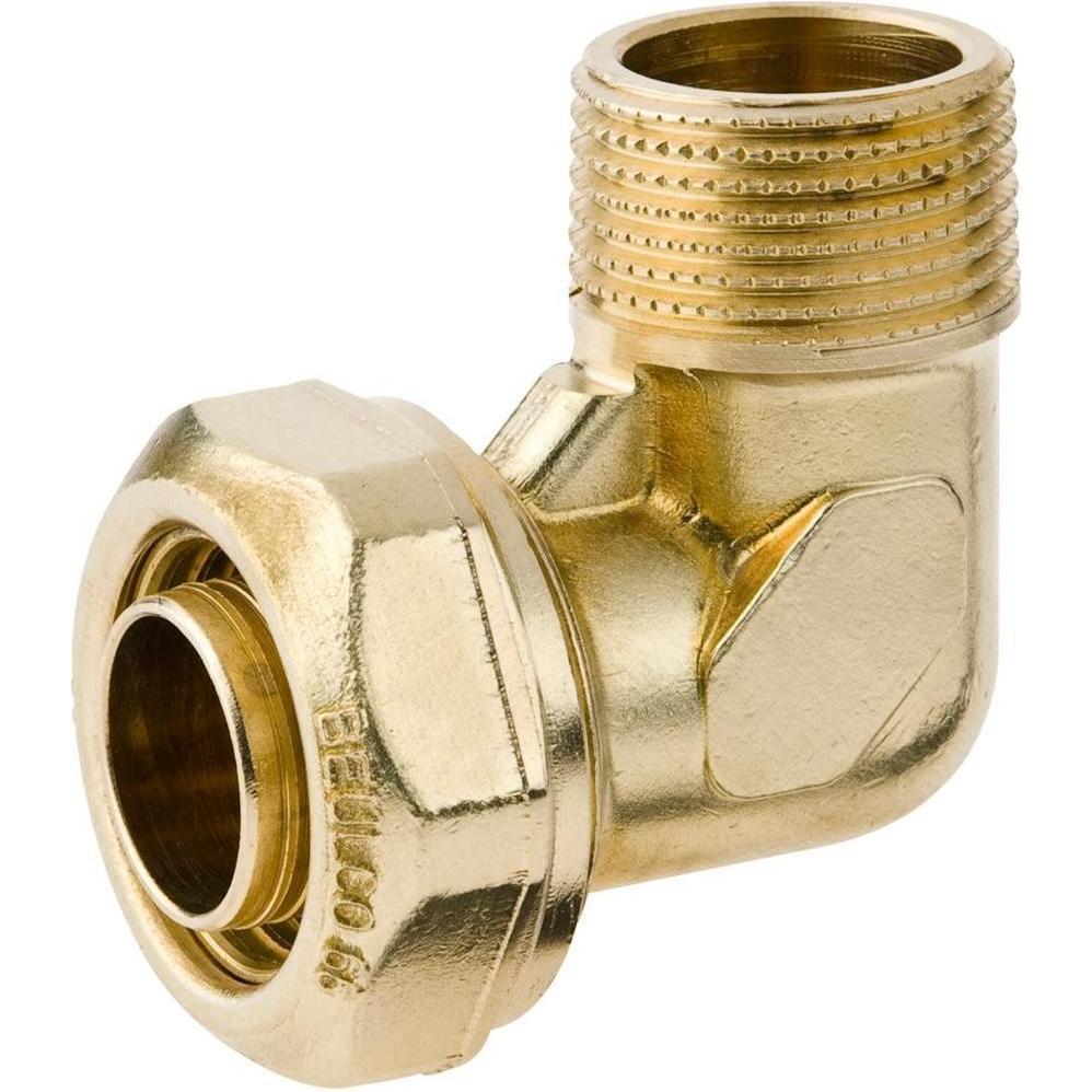 Beulco, Zubehör Sanitärinstallation, PE-Winkelstück 6630 MS, 3/4 AG, 25x2,3mm, 90, MS, Stü f.