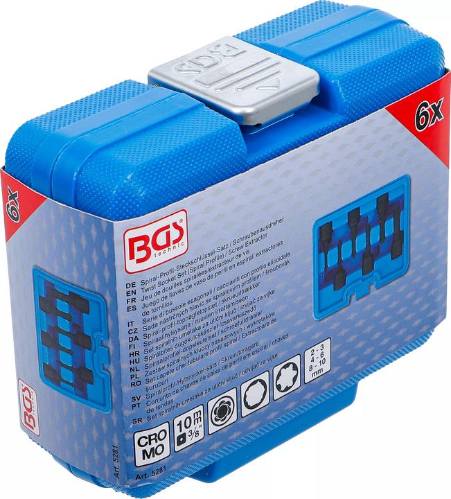 Image du produit BGS Jeu de douilles spiralées/extracteur de vis 10 mm (3/8") 2 - 10 mm 6 pièces