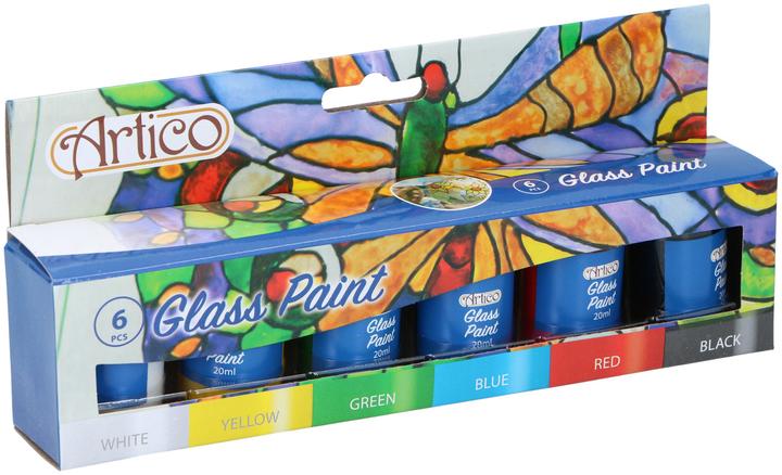Actual product image Artico Stained glass colours (Glass colour 6 colours, 120 ml)