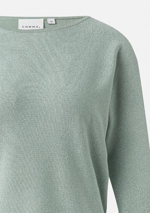 Actual product image Comma Strickpullover Feinstrick-Pullover mit Glitzergarn und Fledermausärmeln (36)