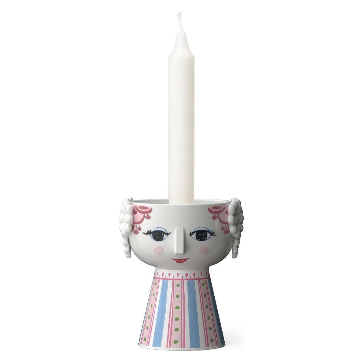 Bjørn Wiinblad, Kandelaar, H 9, 5 Cm - Keramiek - Roze