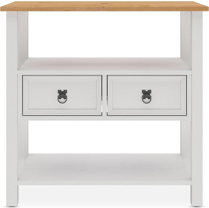 Produktbild IDIMEX Waschbeckenunterschrank TEQUILA mit 2 Schubladen – Weiss/Eiche