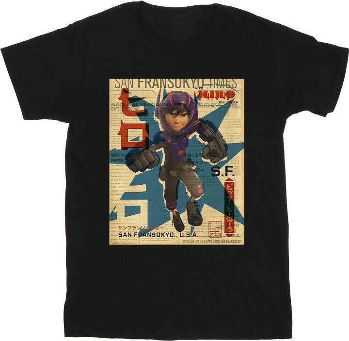 Produktbild Disney Big Hero 6 Baymax Hiro Newspaper TShirt (5XL)