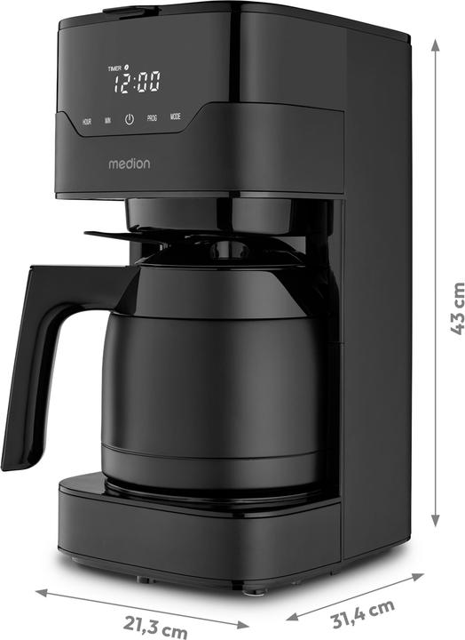 Produktbild Medion MD18458sm Kaffeemaschine mit Thermoskanne schwarz