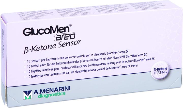 Actual product image Berlin-Chemie Glucomen Areo 2k B Ket Sen, 10 pcs TTR (Test strips)