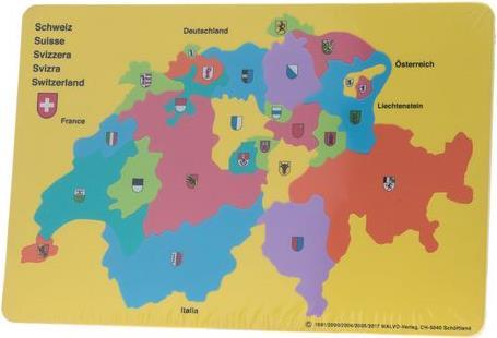 Produktbild Die Kantone der Schweiz - Lernpuzzle Gelb (26 Teile)