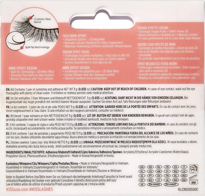 Actual product image KISS False Eyelashes Lash Couture Naked Drama 1 pair - Variant: Chiffon (L) (Artificial eyelashes)