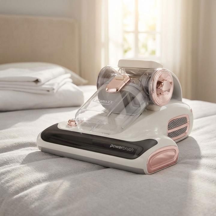 LifenaXX Profi Milbensauger mit UV-C Licht & Duftaroma, 15000Pa Anti-Allergie Sauger gegen Milben & Bakterien