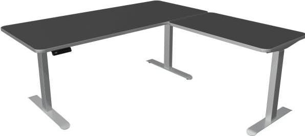 Produktbild Kerkmann Move 3 Premium höhenverstellbarer Schreibtisch anthrazit rechteckig T-Fuss-Gestell silber 1 (180 x 80 x 72 cm)