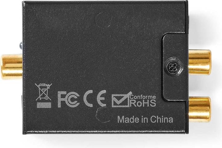 Produktbild Nedis Digital Audio Converter 1-Way Connection Input: 1x Digital RCA / 1x TosLink Connection Output: (0.05 m, Optisch)