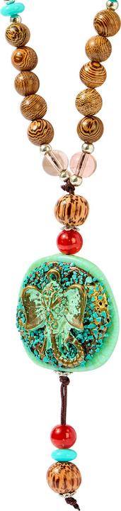 Immagine prodotto Joe Browns Elephant Pendant Boho Necklace (Lega di zinco, Ottone, Vetro, Cotone, Cocco, Ceramica)