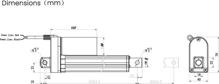 Immagine prodotto Tru Components Elektrozylinder TC24-300-1000 TC-13492820 Hublänge 300 mm Schubkr